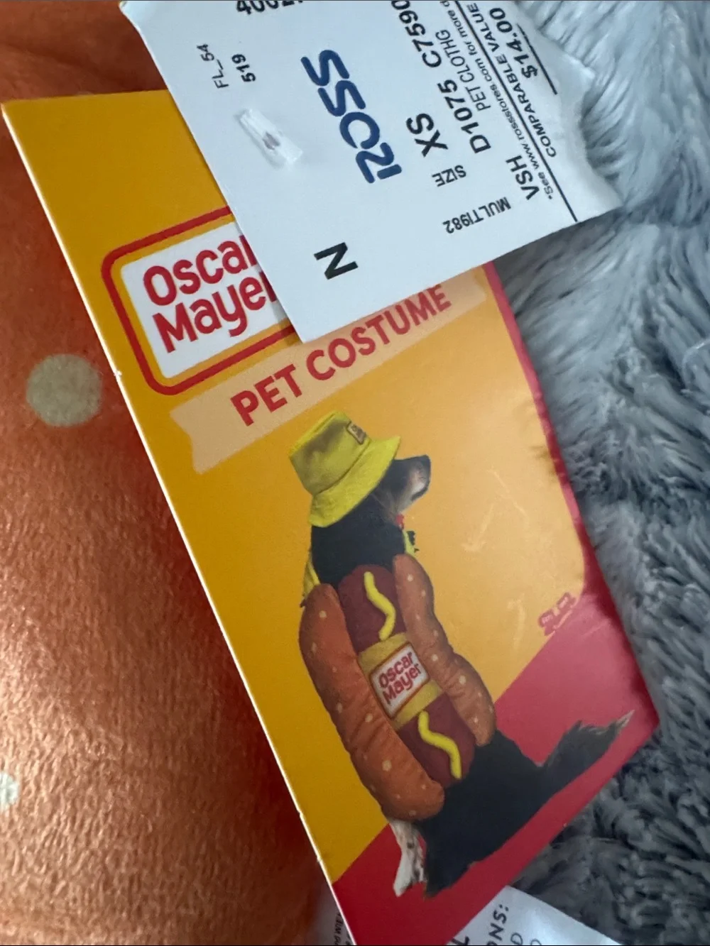 Oscar Mayer Hot Dog Costume Set - Yellow & Brown